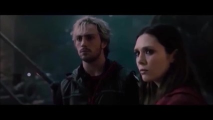 Мощните герои близнаци Уанда и Пиетро Максимоф от филма Отмъстителите 2 (2015)