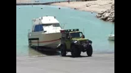 Big Boat little jeep