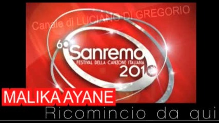 Festival Di Sanremo 2010 - Malika Ayane Ricomincio da qu 
