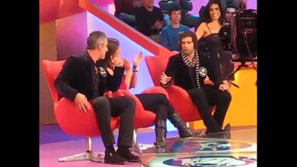 Jencarlos Canela Gaby Espino y Miguel Varoni - актьорите от сериала гостуват на някакво предаване 