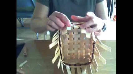 Basket Weaving Video #8 - - Spllicing Reed and Finishing the Rim Row