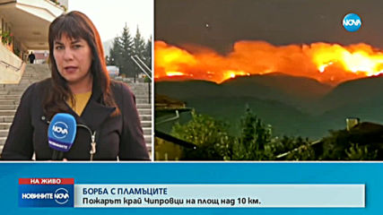 Пожарът над Чипровци се разраства