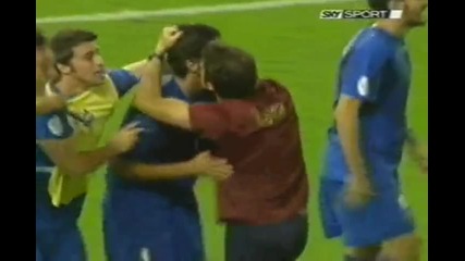 Фабио Гросо вкарва последната дузпа за Италия 2006 World Cup Final 