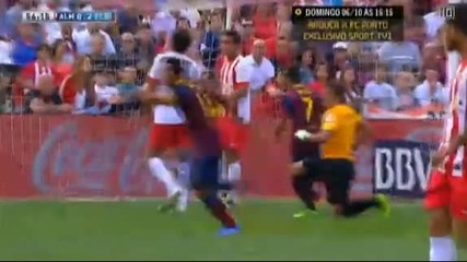 Алмерия - Барселона 2:0, Адриано (56)