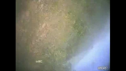 Rally Driver Slides Over Cliff