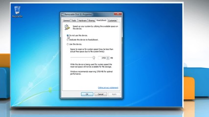 How To Turn Read Boost On Or Off For A Storage Device In Windows® 7 Based Computer