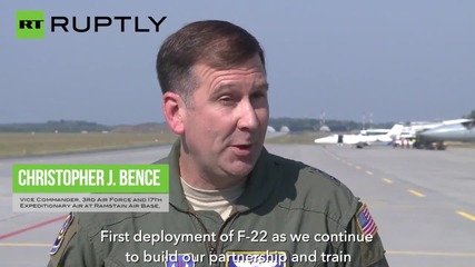 American F-22 Fighter Jets Arrive in Europe for First Time