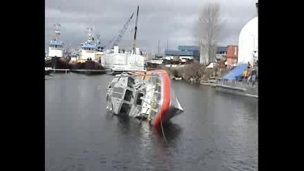 Coast Guard Response Boat Self - Righting Test 