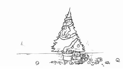 Simon's cat in Santa Claws