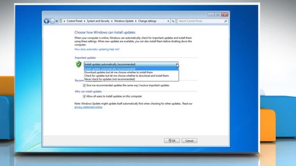 How to change Windows® Update settings