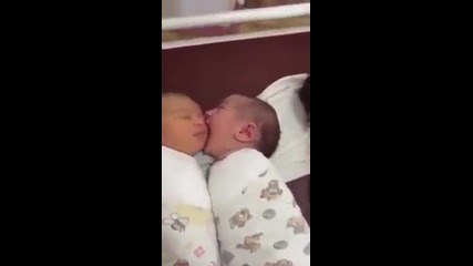 Сладки бебета се целуват !