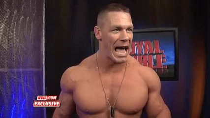 2013 Royal Rumble winner John Cena speaks following his momentous victory