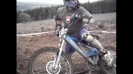 downhill racing crash