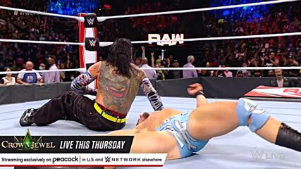 Jeff Hardy snaps a selfie over a fallen Austin Theory: Raw, Oct. 18, 2021