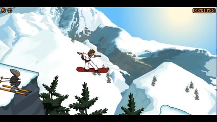Snowboard спускане ;)