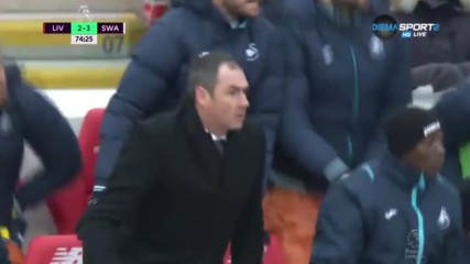 Суонси отново води на Ливърпул