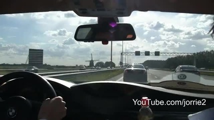 Bmw M5 chasing a Maserati Quattroporte Sport Gt - S!! Lovely sound! - 1080p Hd 
