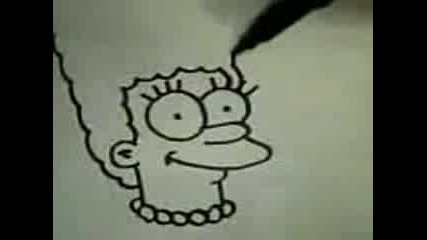 Как Да Нарисуваме Мардж Симпсън