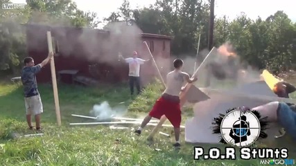 Jackass имитатори яко се издънват! : D