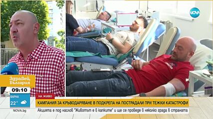 Кампания за кръводаряване в подкрепа на пострадали при катастрофи
