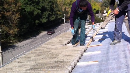 Ремонт на покрив - Пренареждане на стари керамиди