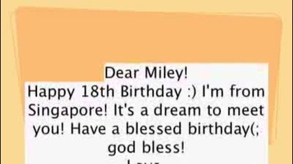 miley`s 18th birthday 