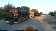 Пътна помощ- Автокомплекс Димитров -теглене на изгорял автобус 12.06.2014