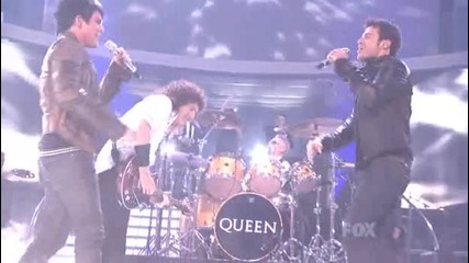 Adam Lambert with Kris Allen and Queen (hq) 