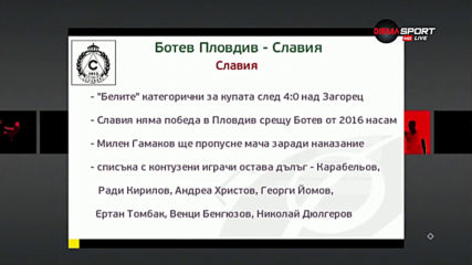 Преди Ботев Пд - Славия