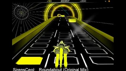 Dubstep Gameplay » Audiosurf « Sirensceol - Roundabout ( Original Mix )