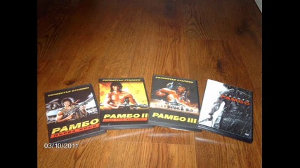 Teрминатор трилогия и Рамбо четирилогия на Dvd 