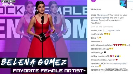 Selena Gomez was in tears at this year's AMAs