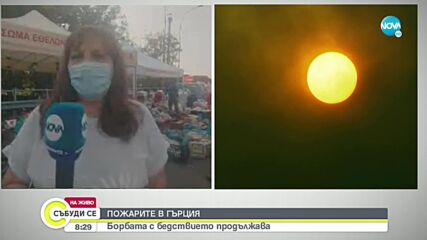 Продължава борбата с огъня в Гърция