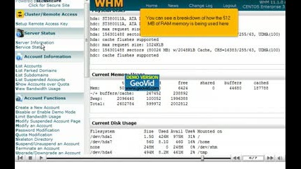 Checking Server Status and information by Www.vivahost.com