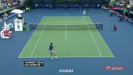 Novak Djokovic vs Juan Martin Del Potro (dubai 2013) Semi Final Highlights