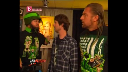 Бг Аудио - Big Show, Hornswoggle, The Miz & Triple H[ Backstage ] 13.02.2010