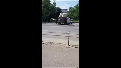 Обратен завой с каруца