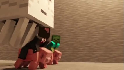 Minecraft надбягване с зомбита