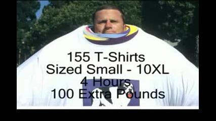 Рекордите на Гинас наи - много облечени тениски 155 