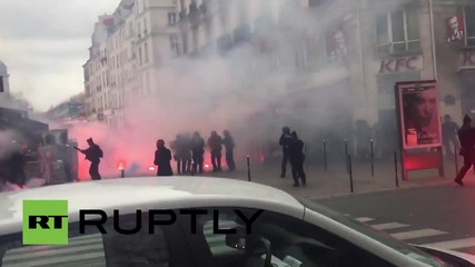 Сблъсъци в Париж между феновете на футболния клуб Бастия и полицията