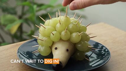 Fruit art: Grape the hedgehog