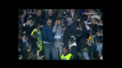 Zarate влиза на Curva Nord 