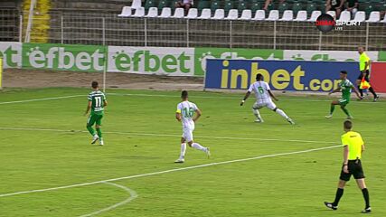 Beroe with a Red Card vs. FK Hebar 1918 Pazardzhik