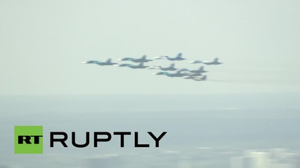 Russia: A massive 143 military aircrafts fill Moscow’s skyline in final V-Day rehearsal