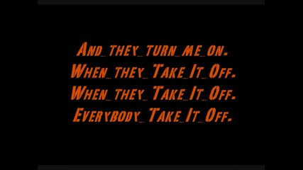 Kesha - Take it off [lyrics on Screan]