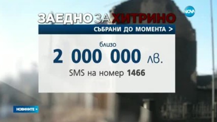 Кампанията на БЧК за Хитрино събра близо 2 млн. лева