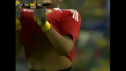 2010 World Cup Мехико - Юар първи гол на първенството 