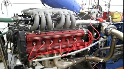 Twin Turbo Ferrari Testarossa on Engine Dyno