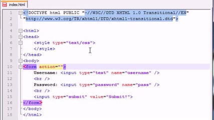 Xhtml and Css Tutorial - 45 - Submitting Forms