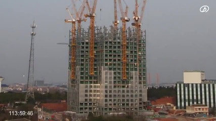 Китайска компания построиха 57 етажа небостъргач за 19 дни
